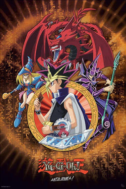 Poster Yu-Gi-Oh! - Yugi Slifer And Magician 61x91,5cm