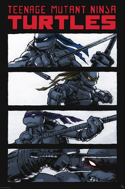 Poster TMNT Comics Black & White  61x91,5cm