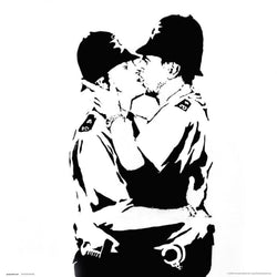 Kunstdruck Brandalised - Bobbies Kissing 30x30cm