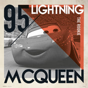 Kunstdruck Disney Cars Lightning McQueen 30x30cm