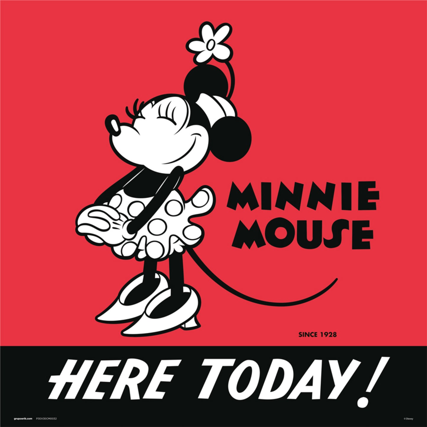 Kunstdruck Disney Minnie 90 I 30x30cm