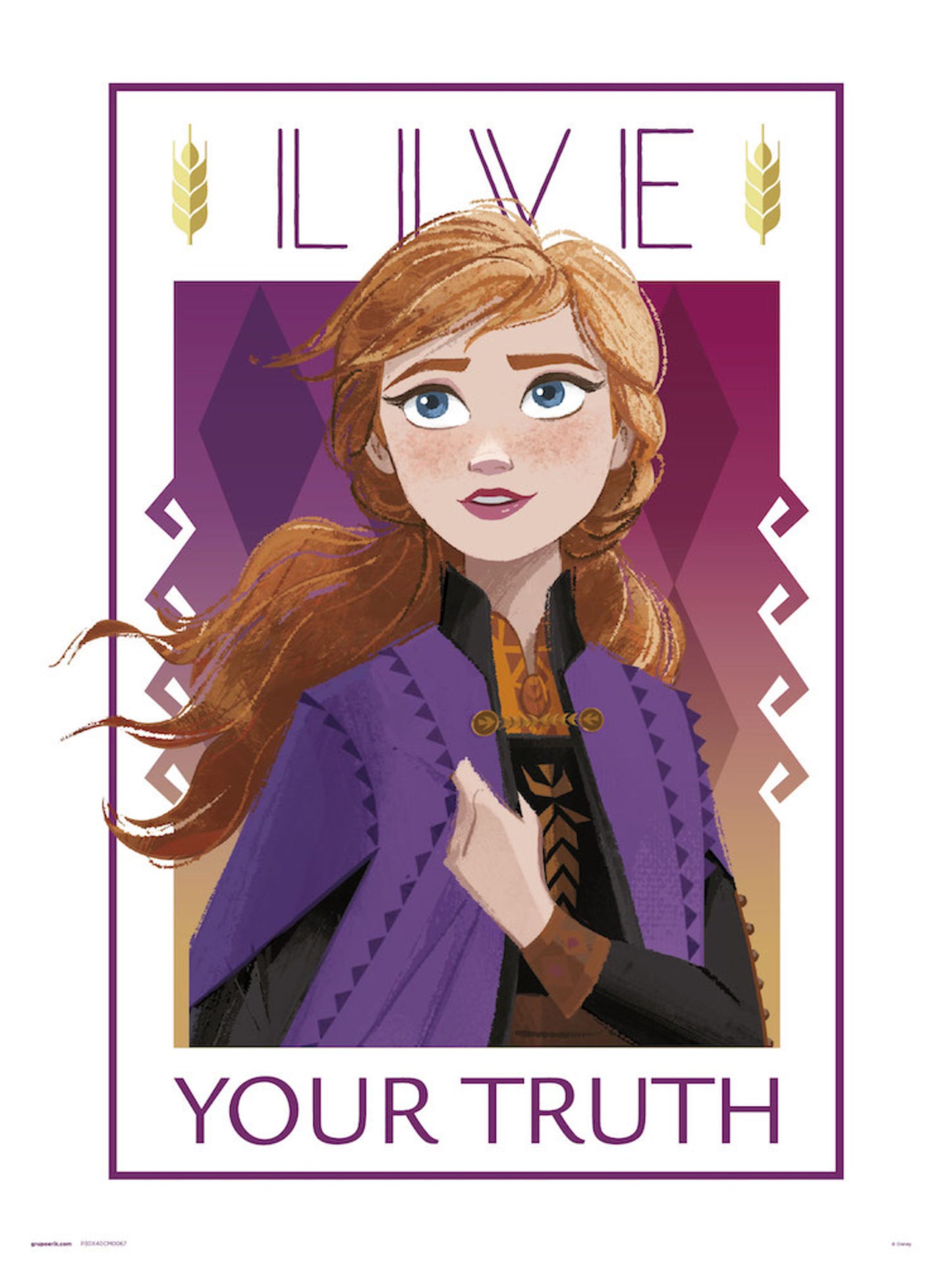 Kunstdruck Frozen Live Your Truth 30x40cm