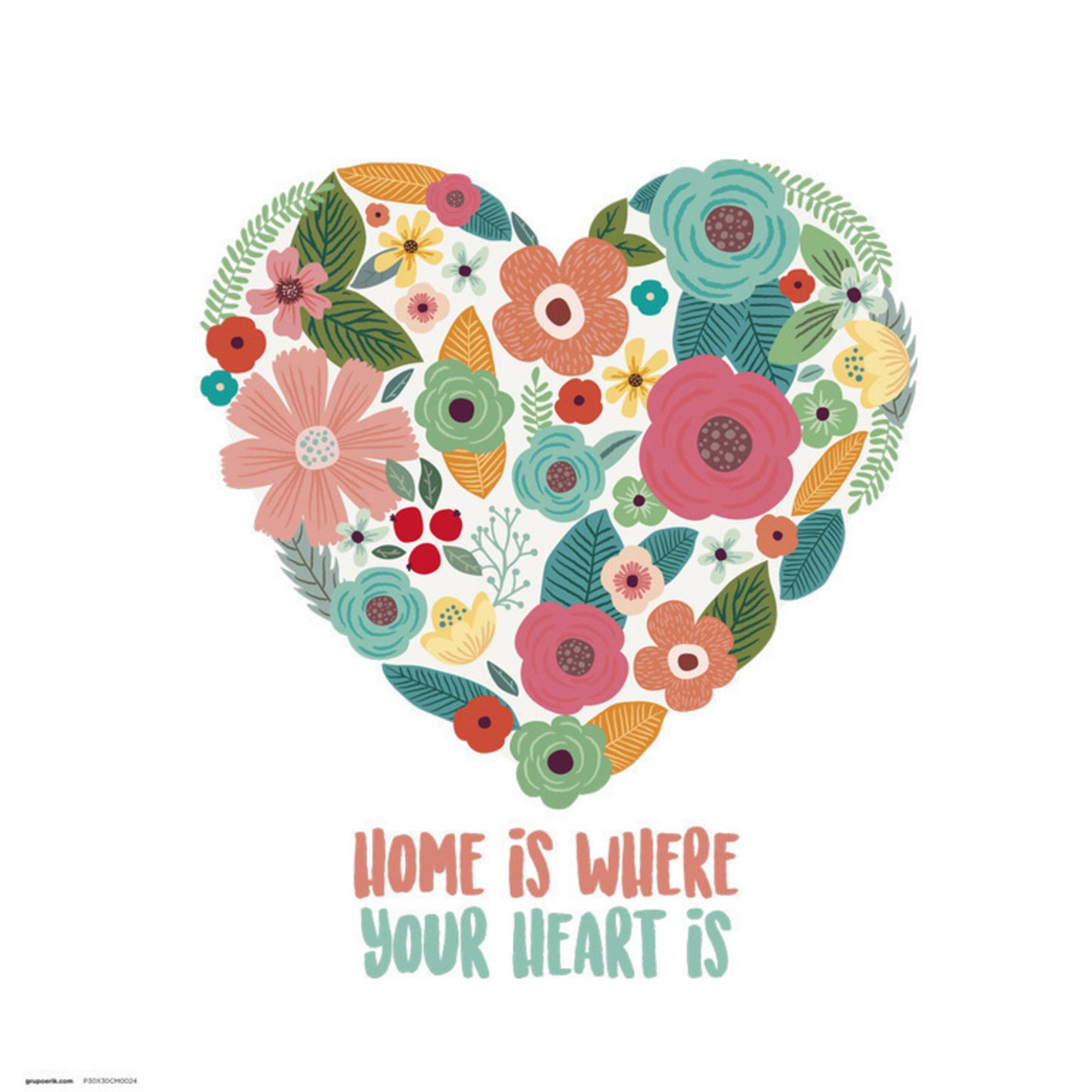Kunstdruck Loreak Heart 30x30cm