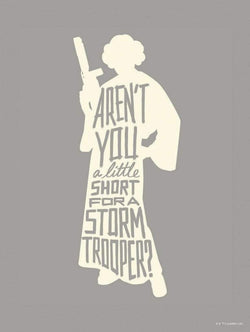 Kunstdruck Star Wars Silhouette Quotes Leia 30x40cm