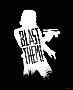 Kunstdruck Star Wars Silhouette Quotes Stormtrooper 40x50cm
