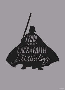 Kunstdruck Star Wars - Silhouette Quotes Vader 50x70cm