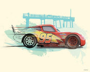 Kunstdruck Cars Lightning McQueen 50x40cm
