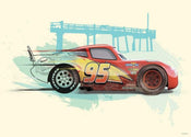Kunstdruck Cars Lightning McQueen 70x50cm