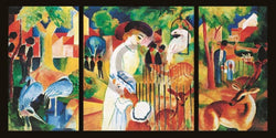 Kunstdruck August Macke - Zoologischer Garten 100x50cm