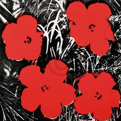 Kunstdruck Andy Warhol - Flowers Red 1964 91x91cm