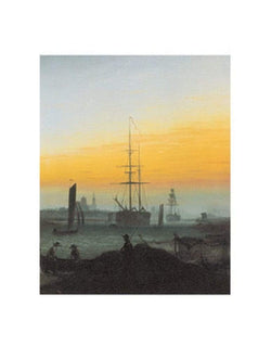 Kunstdruck Caspar David Friedrich - Der Greifswalder Hafen 70x90cm