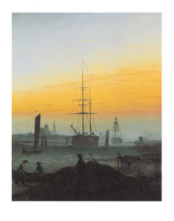 Kunstdruck Caspar David Friedrich - Der Greifswalder Hafen 30x40cm
