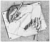 Kunstdruck M. C. Escher - Zeichnen 65x55cm