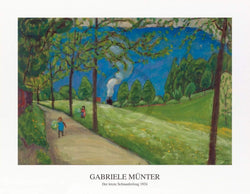 Kunstdruck Gabriele Münter - Der letzte Schnauferlzug 1924 90x70cm