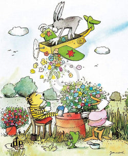 Kunstdruck Janosch - Blumenregen 48x58cm