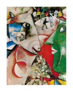 Kunstdruck Marc Chagall - I and the village, 1911 60x80cm