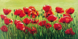 Kunstdruck Marianne Bernhardt - Klatschmohnwiese 100x50cm
