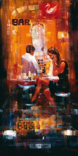 Kunstdruck Madjid - Bar Scene II 50x100cm
