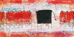 Kunstdruck Marianne Kindt - Schwarze Kuh 100x50cm