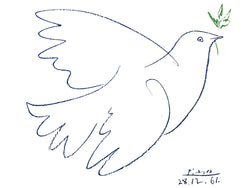 Kunstdruck Pablo Picasso - Colombe Bleue 80x60cm