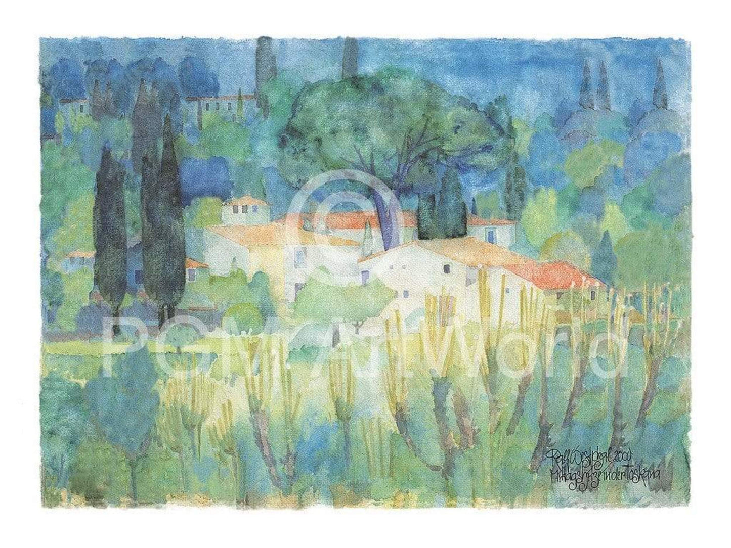 Kunstdruck Ralf Westphal - Mittagshitze in der Toscana 80x60cm