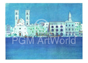Kunstdruck Ralf Westphal - Weiße Hafenstadt in Apulien 40x30cm