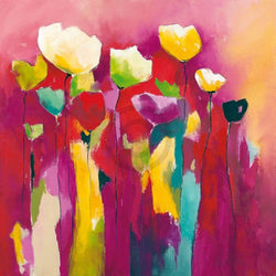 Kunstdruck Anne L. Strunk - Townflowers I 98x98cm