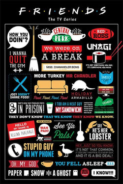 Poster Friends Infographic 61x91,5cm