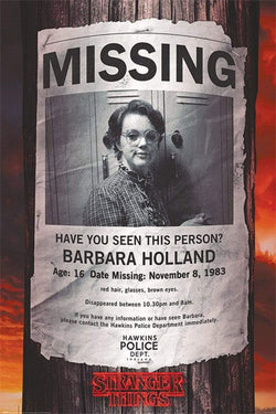 Poster Stranger Things - Missing Barb 61x91,5cm