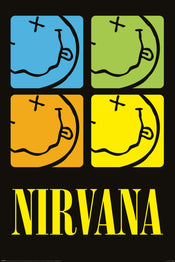 Poster Nirvana Smiley Squares 61x91,5cm