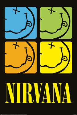 Poster Nirvana Smiley Squares 61x91,5cm