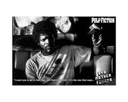 Kunstdruck Pulp Fiction Bad Mother F-ker 80x60cm