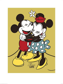 Kunstdruck Mickey and Minnie Mouse - True Love 60x80cm
