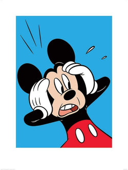 Kunstdruck Mickey Mouse Shocked 60x80cm