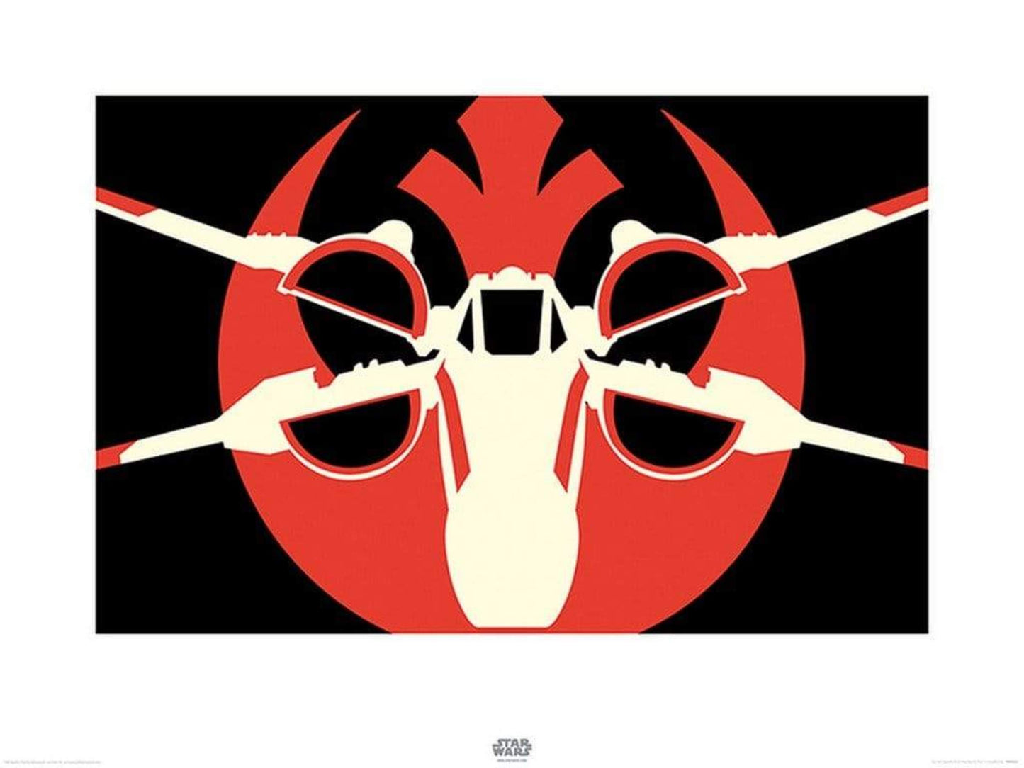 Kunstdruck Star Wars Episode VII XWing Pop Art 80x60cm