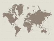 Kunstdruck World Map Contemporary Stone 60x80cm