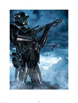 Kunstdruck Star Wars Rogue One Death Trooper Rain 60x80cm