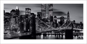 Kunstdruck Brooklyn Bridge Black and White 100x50cm