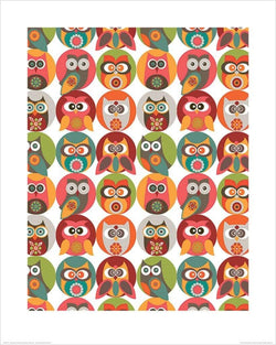Kunstdruck Valentina Ramos - Owls Family 40x50cm
