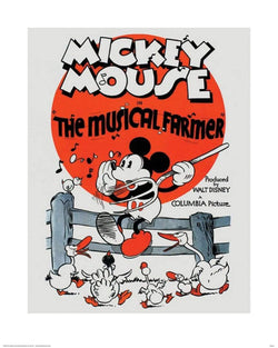 Kunstdruck Mickey Mouse The Musical Farmer 40x50cm