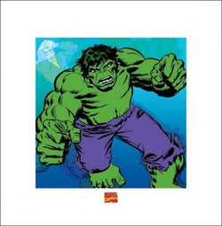 Kunstdruck Hulk Marvel Comics 40x40cm