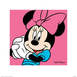Kunstdruck Minnie Mouse Pink 40x40cm