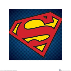 Kunstdruck DC Comics Superman Symbol 40x40cm