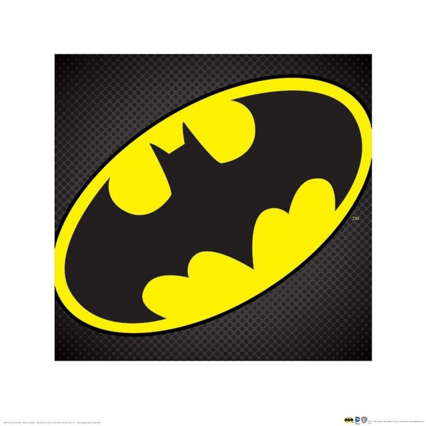 Kunstdruck DC Comics Batman Symbol 40x40cm
