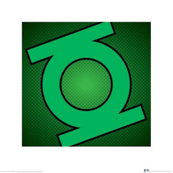 Kunstdruck DC Comics Green Lantern Symbol 40x40cm