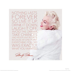 Kunstdruck Marilyn Monroe - Nothing Lasts Forever 40x40cm