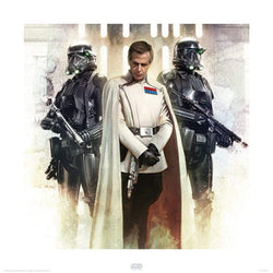 Kunstdruck Star Wars Rogue One Krennic and Death Troopers 40x40cm