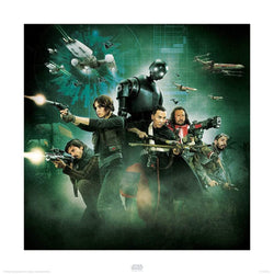 Kunstdruck Star Wars Rogue One Attack 40x40cm