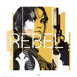 Kunstdruck Star Wars - Rogue One Jyn Rebel 40x40cm