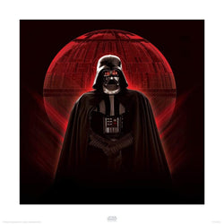 Kunstdruck Star Wars Rogue One Darth Vader and Death Star 40x40cm